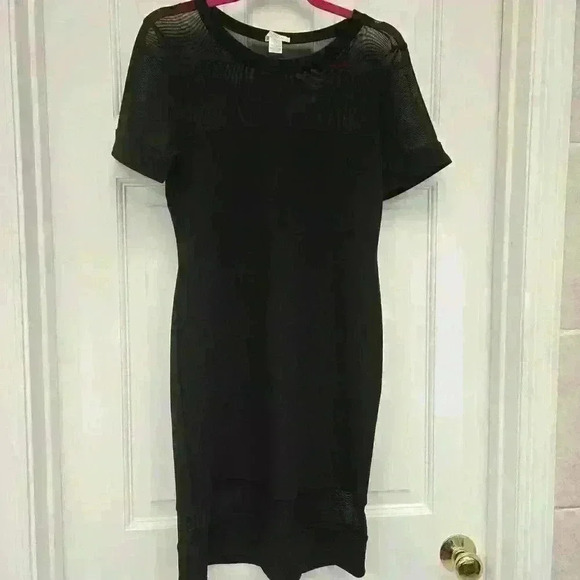 Bozzolo Women's Black Chest See Through Dress,Large - Picture 1 of 5